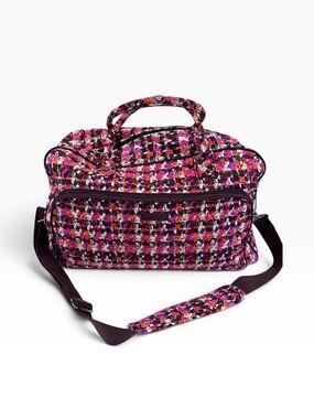 Vera Bradley Pink & Orange Tweed Travel Duffel